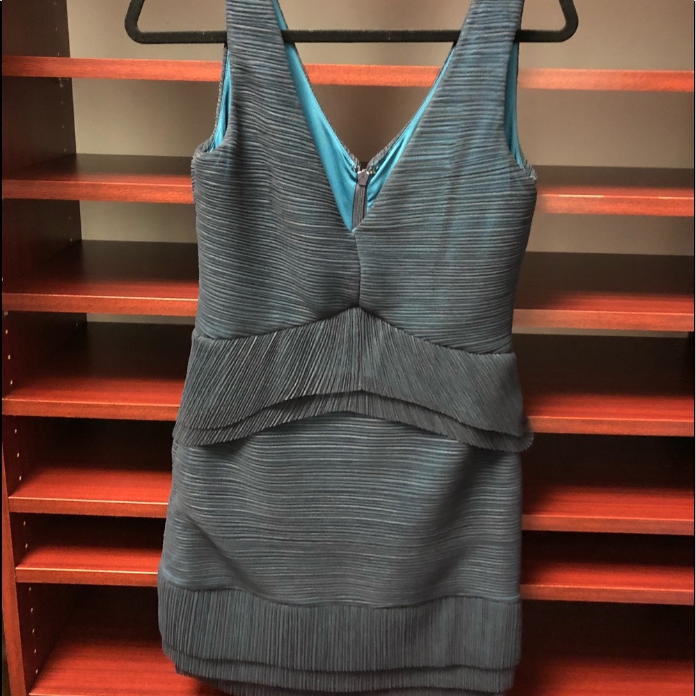 BCBG teal cocktail dress